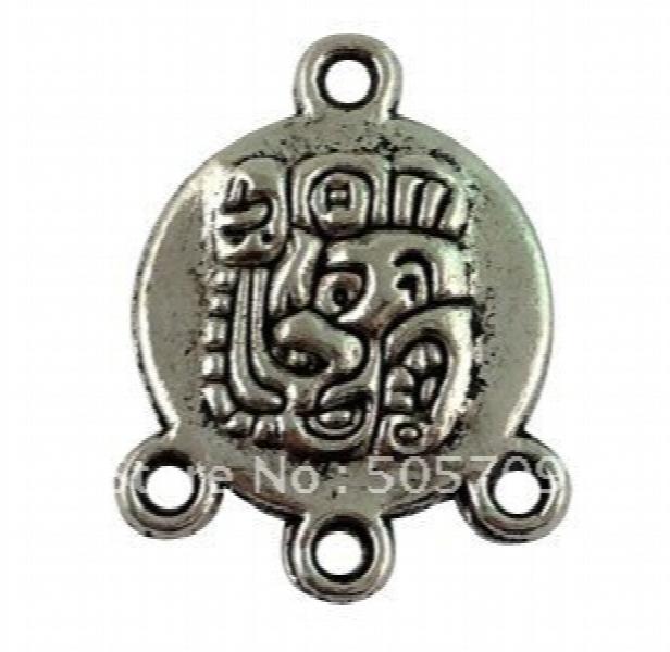 120Pcs Tibetan Silver Religious 3-to-1 Links
