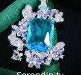 European Butterfly Zircon 18KT Pendant Charm - NO CHAIN