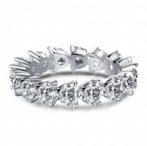 Sweet Heart Pink Rhinestone Ring for Women