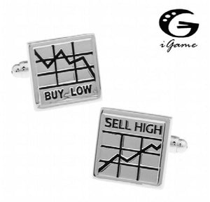 Men's Silver Cufflinks - Novelty Design