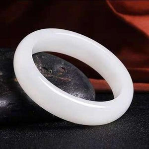 Zheru Natural Hetian Jade 54-64mm Bracelet Princess Jewelry Gift