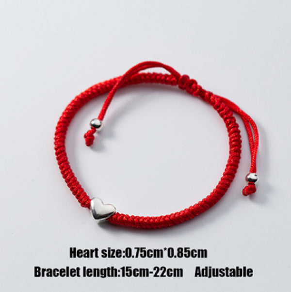 Little Elephant 925 Silver Bracelet Red String Charm Bracelet
