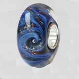 925 Silver 3D Flowers Petals Charm Glass Beads for Bracelet