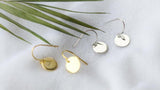 Minimalist 925 Sterling Silver Geometric Round Hook Earrings