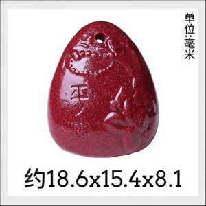 5A Cinnabar Flower Safety Necklace Pendant DIY Jewelry Material
