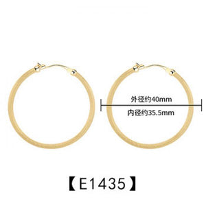 S925 Matte Texture Fungus Nail Circle Earrings Silver Jewelry