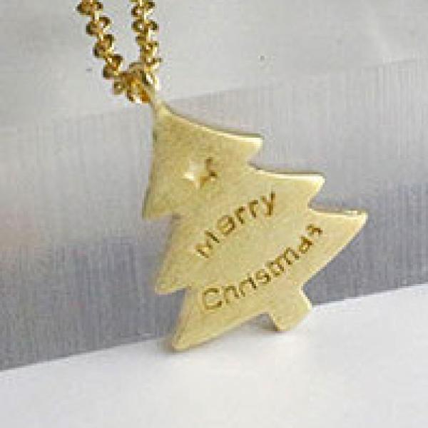 S925 Sterling Silver Christmas Tree Pendant Necklace Charms Jewelry Gift