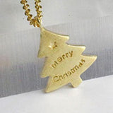 S925 Sterling Silver Christmas Tree Pendant Necklace Charms Jewelry Gift