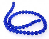 8mm Round Jade Gemstone Loose Beads 15'' Strand