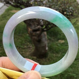 Zheru Burmese Jade Two-Tone Bracelet 54-64mm