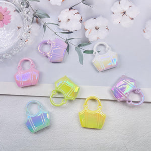 Plated Macaron Bag Hanging UV Pendant Acrylic DIY Ring Key Chain