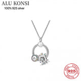 925 Sterling Silver Bear Dragonfly Charm Pendant Necklace for Women
