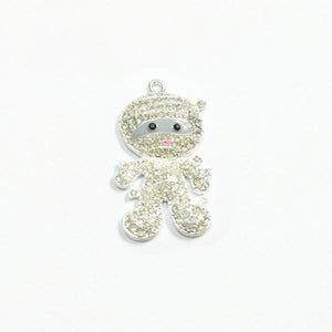 10pcs 45mm*28mm Mummy Rhinestone Pendants