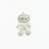 10pcs 45mm*28mm Mummy Rhinestone Pendants