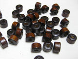 500 Brown 7X6mm Column Heishi Wood Beads
