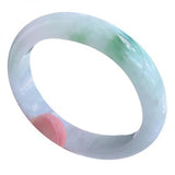 Natural Burmese Light Two-Color Jadeite Bracelet 54mm-64mm
