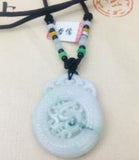 Vintage Dragon Pendant with Tri-Color Bead Necklace