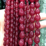 Red Chalcedony Jades Beads Spacer Beads for Jewelry Making