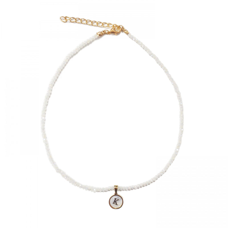 Fashionable Shell Letter Pendant Necklace Personalized Customization Crystal Nec