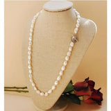 Baroque Pearl Necklace Toggle Clasp Wedding Jewelry
