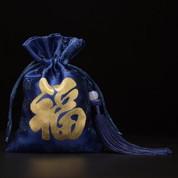 Chinese Knot Christmas Bag Silk Brocade Jewelry Pouch 4pcs/lot