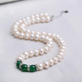 Pink Purple Pearl Necklace 8-9MM Natural Irregular Freshwater Pearl