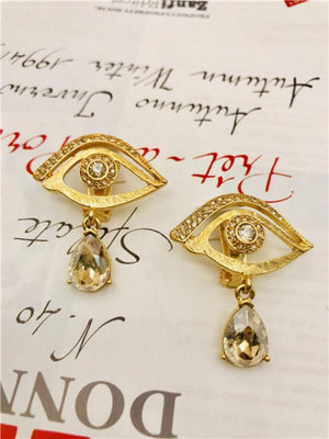 Europe and US O Lover Tears Crystal Ear Clip