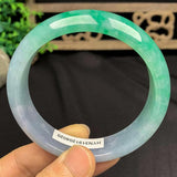 Zheru Burmese Emerald Green Two-Tone Bracelet for Mother and Girlfriend