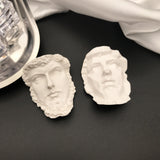 Resin Plaster Portrait Solid Face Brooch Necklace DIY Jewelry Materials