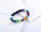 8mm Volcanic Stone Chakra Beads Natural Stone Boxed Beaded Jewelry