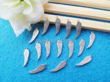 500pcs Antique Silver Angel Wing Pendant Charm DIY Making