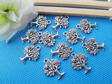 100pcs Filigree Tree of Life Pendant Charm, DIY Jewelry Making