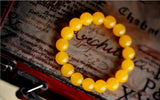 Yellow Agate Bracelet Crystal Jewelry for Men and Women