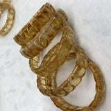 Yellow Citrine Stone Beads Bracelet Natural Gemstone Jewelry