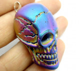 Stone Skull Quartz Crystal Pendant for DIY Necklace Making