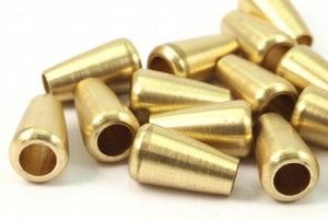 12pcs Raw Brass Industrial Cone End Caps Findings 15x9x6 mm D133