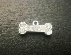100pcs Rhinestones Dog Bone Charm DIY Pendant Accessories
