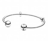 925 Silver Rose Open Bangle for Women
