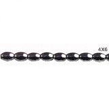 Magnetic Hematite Rice Spacer Beads 4x6mm