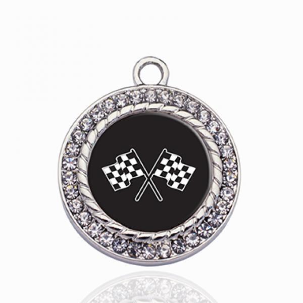 Racing Flags Charm Pendant for Jewelry Making