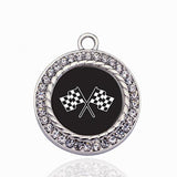 Racing Flags Charm Pendant for Jewelry Making