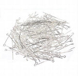 200pcs Red/Silver Eye Head Pin 20 30 40 50 mm Jewelry Making Findings
