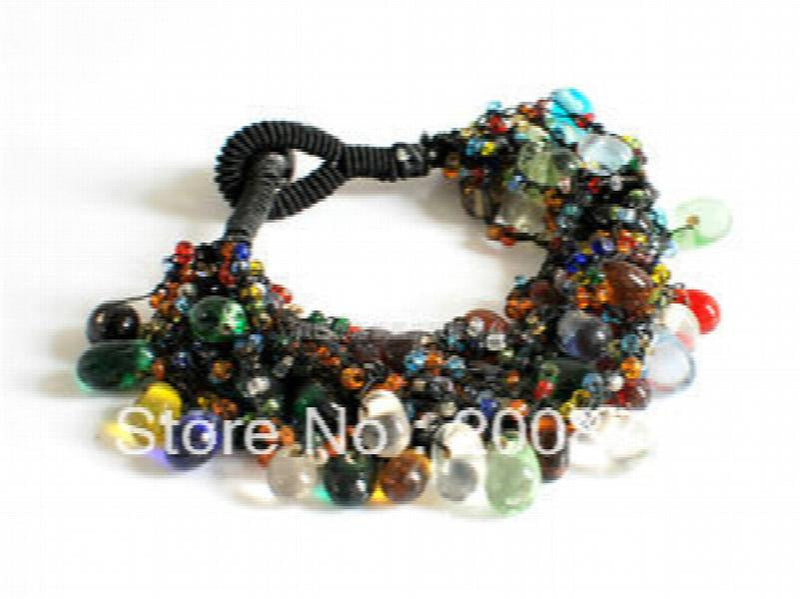 Nepal Colorful Mini Glass Beaded Bracelet Stretch for Girls