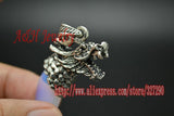 10pcs Natural Stone Dragon Teeth Pendant Mixed Ancient Silver Necklace Pendants