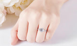 Tibetan Silver CZ Zircon Wedding Engagement Band for Women LRX279