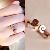 Golden Hoop Ring Titanium Rose Jewelry