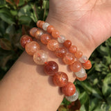 Arusha Sunstone Bracelet Round Beads Crystal Healing Stone Jewelry