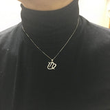 925 Silver Virgo Zircon Necklace for Women