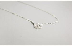 925 Silver Feather Pendant Necklace Women