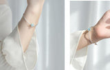Aquamarine Stone Mermaid Fishtail Cuff Bangle Bracelet